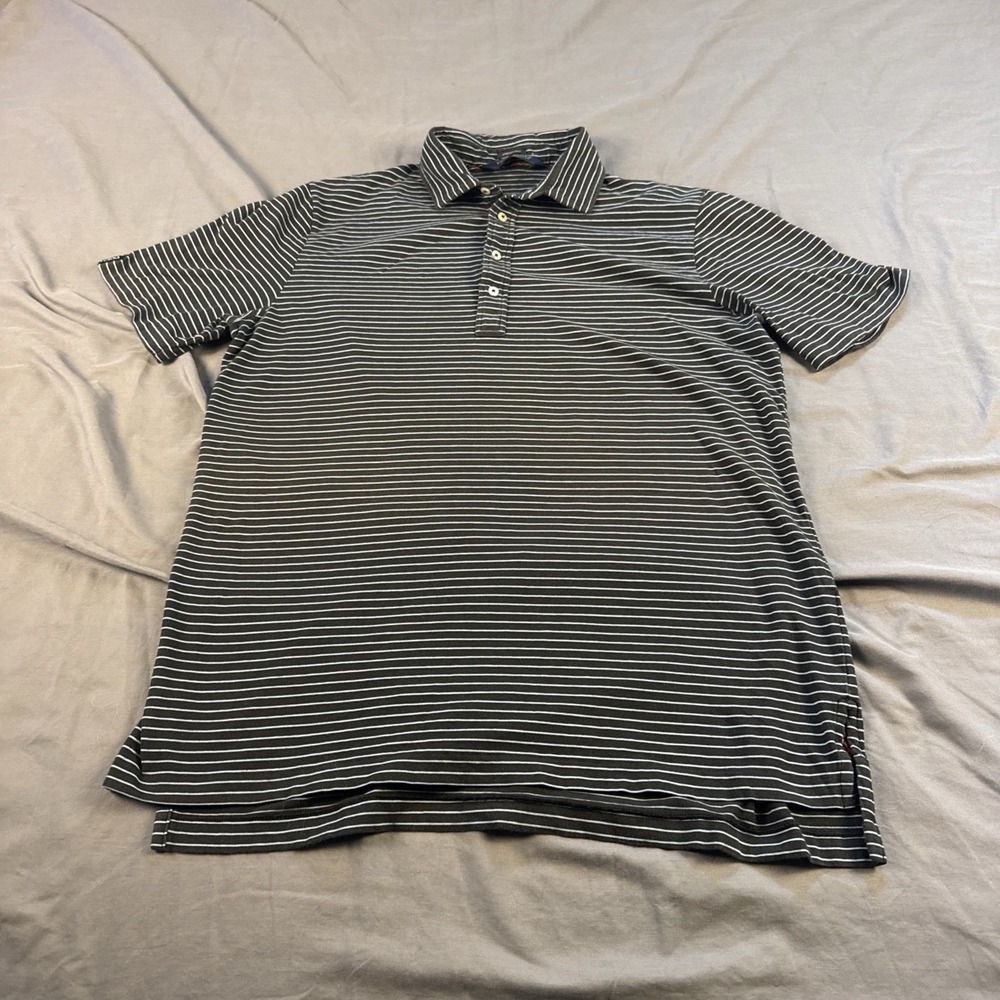Polo Ralph Lauren Polo Shirt Mens Large Striped Stretch Lisle Golf